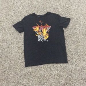 It is a flaming basketball hoop